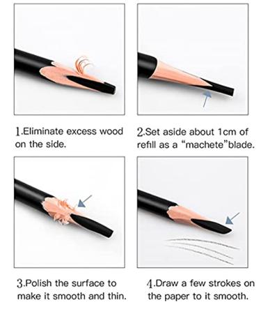Go Ho 12 PCS Dark Brown Eyebrow Eyeliner Pencil Set - Waterproof Long-lasting Makeup Pencil Set, Brow Tint Pen - 12PC Dark Brown - Buy Online on SooperMarket.com