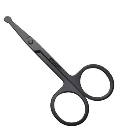 Bartscher men nasal hair scissors with rounded ends nasal hair scissors ear hair scissors bortet scissors with stainless steel just rounded tip bartschneider men cut-black black steel
