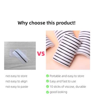 Reusable Self Adhesive Eyelashes Set - 2 Pcs with 10 Waterproof Strips | Easy to Apply False Eyelashes for Natural Look - Buy Online on SooperMarket.com