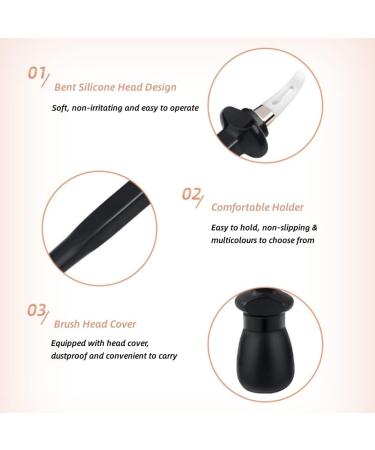 Silicone Eyeliner Brush with Eyeliner Cream Set - Reusable Eye Liner Tool Waterproof Easy to Operate Makeup Aid Tool (Purple) - Buy Online on SooperMarket.com