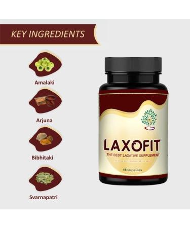 Laxofit Ayurvedic Laxatives for Constipation Relief - 45 Veg Capsules | Ministry of Ayush Approved - Buy Online on SooperMarket.com