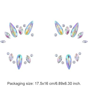 Face Gems Stickers Crystal Rhinestone Tattoos Women Eyes Stickers for Halloween Festival Style2 Stickers - Buy Online on SooperMarket.com