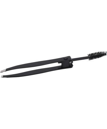 Black Multifunctional Eyebrow Tweezers with Comb | 2-in-1 Makeup Tool for Perfect Eyebrows & Face Hair - Shop Now! - Buy Online on SooperMarket.com