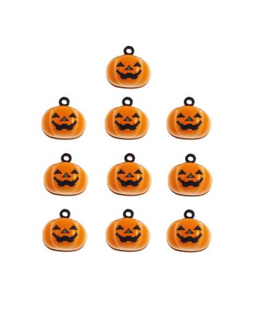Stock Show 10Pcs/Pack Pumpkin Bells Pet Collar Charm Bells Laughing Cute Yellow Pumpkin Shape Bells Home Party Halloween Decoration Clothes Jewelry Pendants DIY Crafts Accessories