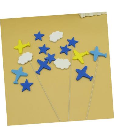 OFFSCH 16pcs Wedding Cake Decorations Cake Decorating Supplies Airplane Cupcake Toppers Cloud Cake Decorations Cupcakes Plane Cake Toppers Iron Wire Cake Picks Cloud Cupcake Toppers Flag - Buy Online on SooperMarket.com