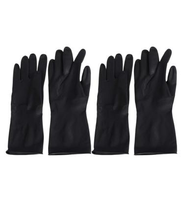 Beaupretty Professional Black Latex Gloves for Hair Intake - Reusable Handheld Salon Accessories (2 Pairs) - Buy Online on SooperMarket.com