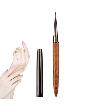 Lnhgh Nail Polish Brush - Tool Sandalwood Nail Polish Brush For Thin Details Fine Drawing Long Lines Home Use And Professional Nail Salon