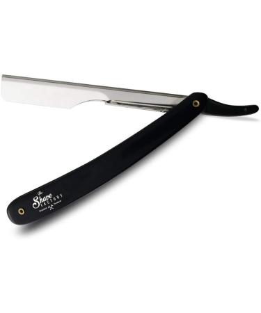 Shaving Factory Cut Throat Set - Straight Razor & 100 Derby Blades | Premium Black Shaving Kit for a Perfect Grooming Experience - Buy Online on SooperMarket.com