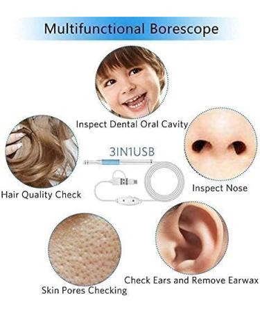 Marycan 5.5mm HD Ear Wax Removal Kit - Wireless Smart Phone Otoscope with WiFi Camera - 6 LED Lights - for Adults, Kids, Pets - Co Pink - Buy Online on SooperMarket.com
