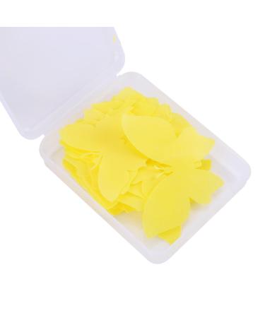 50PCS Edible Wafer Paper Cake Decoration Asudaro Vivid Butterfly Cake Topper for Birthday Party Wedding Party Dessert Decorations Birthday Party Cupcake Decoration One Size Yellow