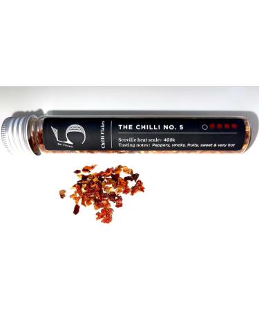 Dried Chilli No. 5 Flakes - 15g Glass Tube by Chilli No. 5 - Buy Online on SooperMarket.com
