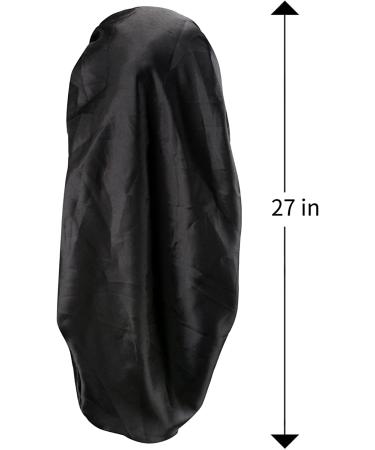 Satin Bonnet for Women 2 Pack - Soft & Elastic Black Leopard Hair Cap - Large Breathable Silky Sleeping Bonnet - Braids Bonnets for Women - Buy Online on SooperMarket.com