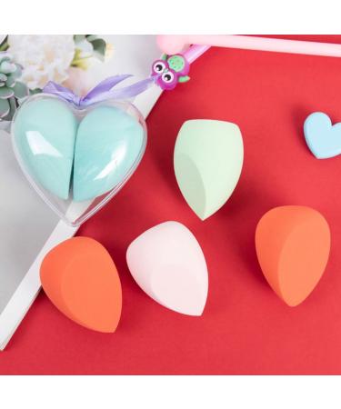 Housoutil Heart-Shaped Makeup Sponge Set - 6 Boxes of Highlighter & Eyeshadow Applicators for Flawless Skin Care | Travel-Friendly Makeup Tools - Buy Online on SooperMarket.com
