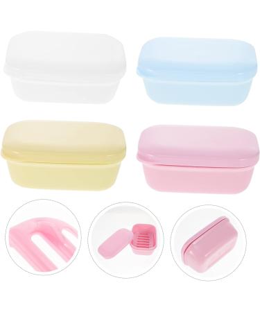 Cabilock 4pcs Box Soap Bar Case Suction Cup Soap Holder Bathroom Soap Bar Soap Holder Dish Soap Container with Lid Soap Dish with Lid Soap Container Soap Case With Cover Drain - Buy Online on SooperMarket.com