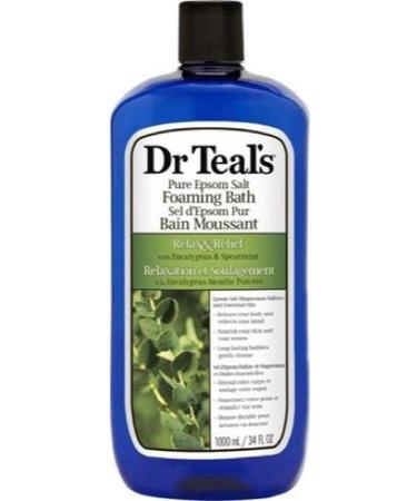 Dr Teal's Eucalyptus & Spearmint Foaming Bath (1000 Milliliter) + Dr Teal's Pink Himalayan Foaming Bath (1000 Milliliter) Foaming Bath + Pink Himalayan - Buy Online on SooperMarket.com