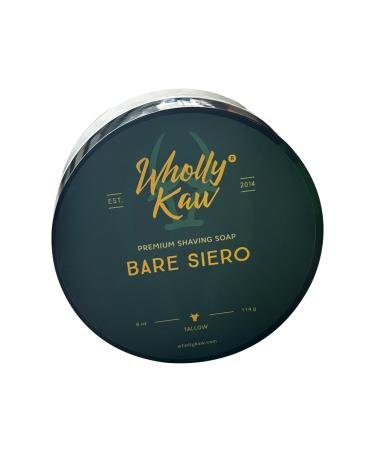 Unscented. Suitable for Sensitive Skin. Bare Siero Tallow Shaving Soap. Enriched with Donkey Milk Water Buffalo Milk Whey Proteins Omega 3 Omega 6 Hops Extract. No Essential Oils. No Fragrance.