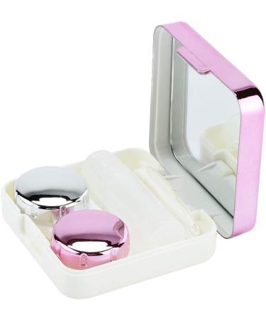 Akozone Contact Lens Container Set - Cute Pink Travel Storage Box with Mirror | Eye Care & Reflective Coverage for International Shipping - Buy Online on SooperMarket.com