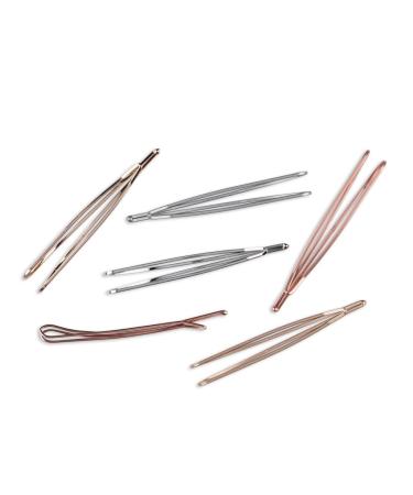 Scunci Bobby Pins Set - Silver, Gold, Bronze Colors - 12 Pcs (2 Packs) - Buy Online on SooperMarket.com