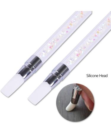 Nail Art Sculpture Pens Silicone Dual Head Manicure Carving Pen Rhinestone Beads Picker Tool DIY Nail Decoration Tool - Buy Online on SooperMarket.com