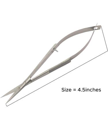 SANDBRSOS Cuticle Scissors Extra Fine Straight Professional Precise Pointed Tip Grooming kit for Eyebrow Eyelash Trim Nail and Dry Skin 12cm - Buy Online on SooperMarket.com