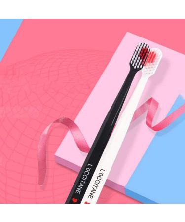 PiniceCore Heart Shaped Couple Toothbrushes - Eco-Friendly Nano Dental Care Brushes (Black/White) - Buy Online on SooperMarket.com