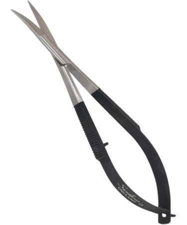 Spring Embroidery Scissors Manicure and Cross Stitch Sewing Craft Small Tool Scissor Multipurpose use (Black Grip Curved) - Buy Online on SooperMarket.com