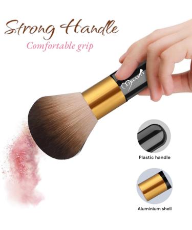 Fluffy Kabuki Makeup Brush - Large Soft Face Powder Foundation & Blush Brush Black+Brown 103 | Perfect for Blending - Shop Internationally - Buy Online on SooperMarket.com