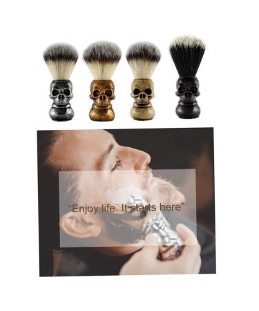 Buy Silver Hair Shaving Brush | Soft Skull Beard Grooming Tool for Precision Shaving - Buy Online on SooperMarket.com