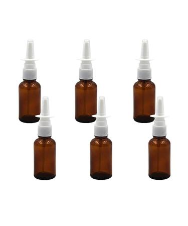 6 pieces 10 ml / 0.35 Uncounts empty nasal spray bottles made of glass travel refillable bottles of cosmetics make-up storage container bottle brown