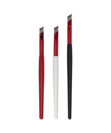 Angled Eyebrow Brush Set 3 Pieces Professional Makeup Tools for Precise Brow Application
