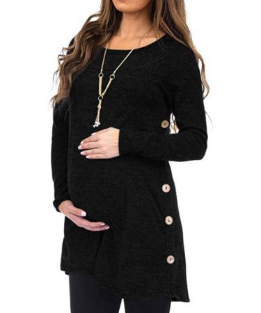 Maternity Dot Print Breastfeeding Hoodie Sweatershirt | Plus Size Nursing Clothes | Maternity Tops for Work | UK Size S-4XL | Promotion Sale - Black - Buy Online on SooperMarket.com
