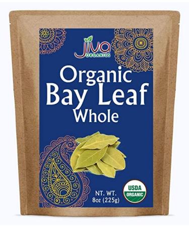 Jiva Organic Bay Leaves Whole 8 Ounce Bulk Bag 8 Ounce (Pack of 1)