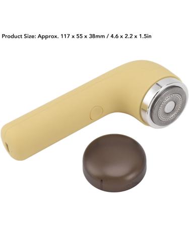 AYNEFY Portable Mini Beard Trimmer - Fast Motor Hair Remover for Travel | Compact & Lightweight | USB Cable Included (Yellow - Buy Online on SooperMarket.com