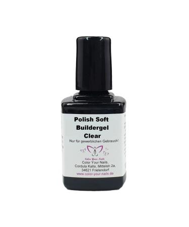 Polish Soft Buildergel Clear 10ml builder gel in the brush bottle