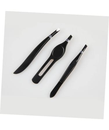 Didiseaon 1 Make up Kit Eyebrow Tweezers for Women Nasal Spray Pointed Tweezers Facial Hair Removal Tool Metal Eyebrow Tweezer Splinter Tweezers Miss Banana Clip Eyebrow Trimming 9x1cm Black - Buy Online on SooperMarket.com