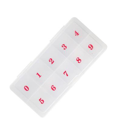 HIXNUG Nail Tips Transparent Storage Box 10 Spaces Compartments False Nail Container Plastic Grid Box for Nail Accessories