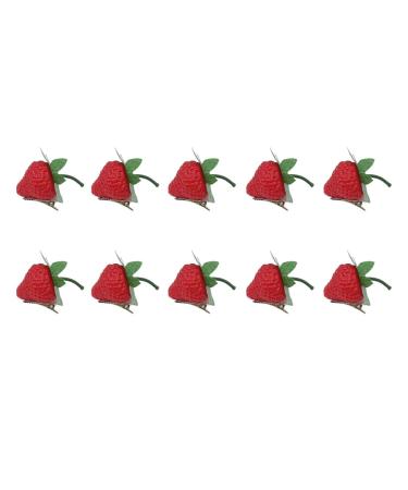 JSGHGDF Simulation Fruit Hairclip Set of 10 for Girl Carnivals Party Hair Pin Girl Women Cute Hair Clip Kids Dress Up Barrettes Strawberry