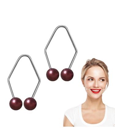 Dimple Makers Face Dimple Trainer Dimple Trainer for the face Dimple Makers for Face Smile Beauty Exerciser Facial Smile Maker Trainer (Dark Red)