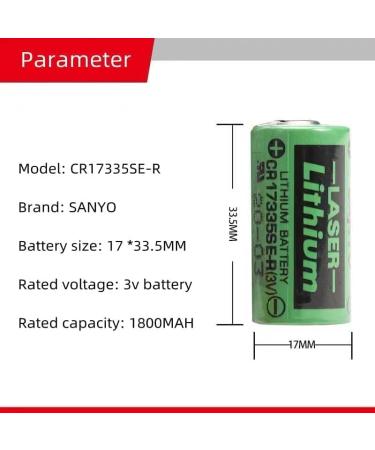 Buy Pack of 20 - 1800mAh CR17335SE-R 3V Battery Replacement for SANYO | Fast International Shipping - Buy Online on SooperMarket.com