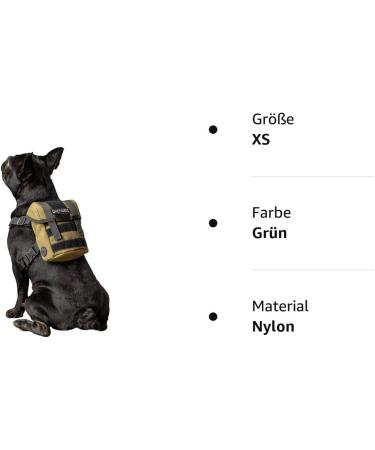 Buy Oneigris Eureka Backpack for Small Dogs - Green Feces Bag Dispenser Ideal for Hiking - L 14 x W 6 x H 18 cm - Buy Online on SooperMarket.com