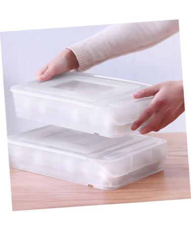 OSALADI 1pc box Capacity Multifunctional Holder Kitchen White Egg Plastic Refrigerator Tray Stackable Home White 31.5x22cm - Buy Online on SooperMarket.com