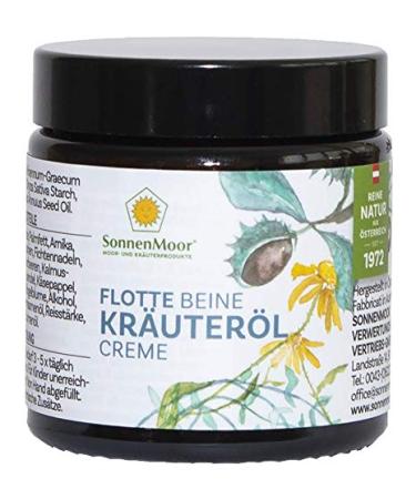 Herbal ointment from SonnenMoor - Fast legs vein cream for the care of stressed skin and legs in a 90 g glass jar