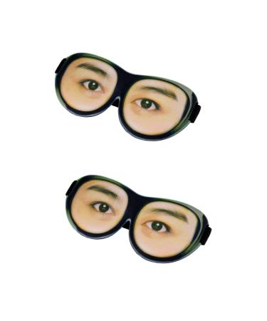Gatuida 2pcs 3D Eyeshade Sleeping Helper Sleep Masks Sleep Eye Mask Sleeping Eye Shade Funny Sleep Mask Eye Printing Eyeshade 3D Sleeping Eyeshade Funny Eyeshade Travel to Sleep Airplane 1 Count (Pack of 1) As Shownx2pcs