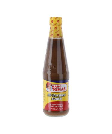 MANG TOMAS All-Purpose Sauce 550G - Mang Tomas sauce on barbecued meat on plain white rice bread on anything edible