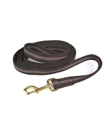 Hy Soft Webbing Lead Rein without Chain - Black/Grey - 2m