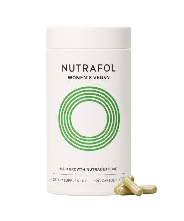 NEW Nutrafol Womens Vegan Hair Growth Supplement | Ages 18-44 | For Plant-Based Lifestyles | Clinically Proven for Visibly Thicker Hair | Dermatologist-Recommended | 1 Bottle | 1-Month Supply