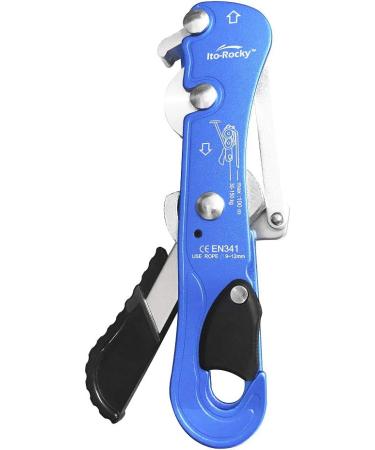 Ito Rocky Climbing Gear Ascender & Rappelling Descender Belay Devices - Blue | For 9-12mm Rope, Rescue & Arborist - Buy Online on SooperMarket.com