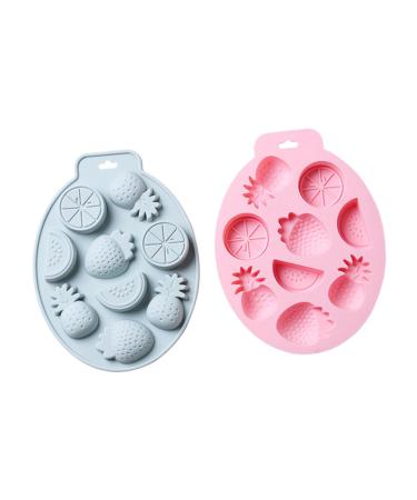 2pcs Ice Cube Mold Candy Silica Gel Modeling 22.7x17.1cm Blue