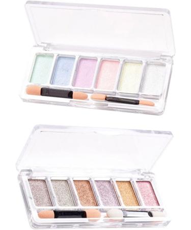 Nail Mirror Powder 6 Colours Manicure Chrome Glitter Pigment with Eyeshadow Stick Colorful nail chrome powder - Buy Online on SooperMarket.com