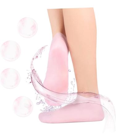 minkissy 3 Pairs Sock Exfoliating Titanium Ear Pick Beauty Care Essential Oil Silicone Gel Spa Moisturizing Cotton Gel Booties Moisturizing Heel Sleeves High Heel Cosmetic Sebs Pink Miss - Buy Online on SooperMarket.com